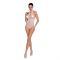 Бодістокінг з декольте Passion BS088 white, імітація корсетної шнурівки