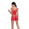 Бодістокінг мінісукня з метеликами Passion BS090 One Size red