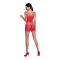 Бодістокінг мінісукня з метеликами Passion BS090 One Size red