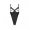 Боді з екошкіри Passion CELIN BODY L/XL, black, з доступом, відкритий
