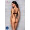 Боді з екошкіри Passion CELIN BODY L/XL, black, з доступом, відкритий