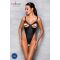 Боді з екошкіри Passion CELIN BODY S/M, black, з доступом, відкритий