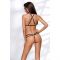Трусики-стрінги зі стреп із мереживом Passion Exclusive LORRY THONG XXL/XXXL, black