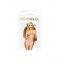 Трусики-тонг Penthouse Dangerous Darling L/XL White, мереживо, висока посадка, виріз спереду, бантик