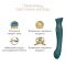 Смартвібратор 3в1 Zalo — Queen Set Jewel Green, пульсівна перлина та вакуум, кристал Swarovski