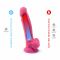 Фалоімітатор SilexD Johnny Pink Glow in the dark, двошаровий, силікон+Silexpan, діаметр 3,5см