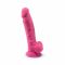 Фалоімітатор SilexD Johnny Pink Glow in the dark, двошаровий, силікон+Silexpan, діаметр 3,5см