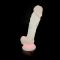 Фалоімітатор SilexD Johnny Pink Glow in the dark, двошаровий, силікон+Silexpan, діаметр 3,5см