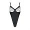 Боді з екошкіри Passion CELINE BODY 6XL/7XL black, з доступом, відкритий