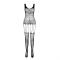 Бодістокінг Passion ECO BS001 One Size white, з доступом, імітація підв’язок, флористичний декор