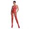 Бодістокінг Passion ECO BS002 red, з доступом, імітація підв’язок, абстрактний малюнок