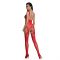 Бодістокінг Passion ECO BS005 red, щільний, відкритий доступ, імітація підв’язок