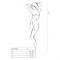 Бодістокінг Passion ECO BS007 red, з доступом, силуетний малюнок, імітація підв’язок