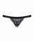 Мереживні танги з доступом Obsessive 828-THC-1 crotchless thong L/XL, чорні