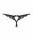 Мереживні танги з двома отворами Obsessive 831-THC-1 crotchless thongL/XL, чорні, бантики