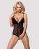 Сітчастий боді з відкритими сідницями Obsessive 841-TED-1 teddy S/M, чорний
