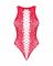 Ажурний бодістокінг із ефектом шнурівки Obsessive B120 teddy red S/M/L, червоний