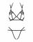 Еротичний комплект зі стреп Obsessive Badossa 2-pcs set S/M, чорний, з доступом