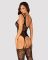 Бодістокінг Obsessive Bodystocking F237 S/M/L, рослинне плетіння, імітація панчіх