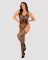 Ажурний бодістокінг під павутину Obsessive Bodystocking G325 black S/M/L, чорний, комбінезон