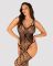 Ажурний бодістокінг під павутину Obsessive Bodystocking G325 black S/M/L, чорний, комбінезон