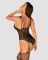 Ажурний бодістокінг під павутину Obsessive Bodystocking G325 black S/M/L, чорний, комбінезон