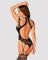 Ажурний бодістокінг з отворами Obsessive Bodystocking G327 black S/M/L, комбінезон, з доступом