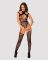Ажурний бодістокінг з отворами Obsessive Bodystocking G327 black S/M/L, комбінезон, з доступом