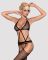 Сітчастий бодістокінг з імітацією топа, пояса та панчохи Obsessive Bodystocking N108 S/M/L, чорний