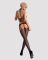 Сітчастий бодістокінг з імітацією топа, пояса та панчохи Obsessive Bodystocking N108 S/M/L, чорний