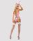 Еротичний костюм зайчика Obsessive Bunny suit 4 pcs costume pink L/XL, рожевий, топ з підв’язками