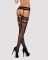 Панчохи-стокінги із комбінованою сіткою Obsessive Garter stockings S214 S/M/L, чорні