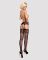 Сітчасті панчохи-стокінги з імітацією гартерів Obsessive Garter stockings S500S/M/L, чорні