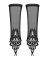 Сітчасті мітенки з мереживом Obsessive Luiza mittens One size, чорні