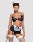 Еротичний костюм покоївки Obsessive Maidme set 5pcs S/M, бюстгальтер, пояс з фартухом, панчохи