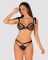 Напівпрозорий еротичний комплект Obsessive Obsessivia 2-pcs set black S/M, бюстгальтер та трусики