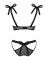 Напівпрозорий еротичний комплект Obsessive Obsessivia 2-pcs set black S/M, бюстгальтер та трусики