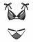 Напівпрозорий еротичний комплект Obsessive Obsessivia 2-pcs set black L/XL, бюстгальтер та трусики