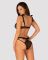 Напівпрозорий еротичний комплект Obsessive Obsessivia 2-pcs set black L/XL, бюстгальтер та трусики