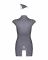 Еротичний костюм стюардеси Obsessive Stewardess 3 pcs grey S/M, сірий, сукня, стрінги, пілотка