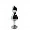 Металева анальна пробка Wooomy Lollypop Double Ball Metal Plug Red S, діам. 2,8 см, довжина 8,5 см