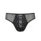 Чоловічі труси зі шнурівкою Passion 035 SLIP RICHARD XXL/XXXL Black, екошкіра, сітка