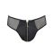 Чоловічі сліпи на блискавці Passion 042 SLIP TIMMY L/XL Black, екошкіра, сітка