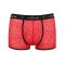 Чоловічі прозорі боксери Passion 046 SHORT PARKER L/XL Red, сітка, під леопард
