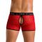 Чоловічі прозорі боксери Passion 046 SHORT PARKER XXL/XXXL Red, сітка, під леопард