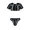 Комплект чоловічої білизни під латекс Passion 057 SET PETER L/XL Black, кроп-топ, стринги