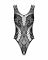 Бодістокінг з вирізами Obsessive B138 teddy S/M/L, black, з доступом