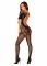 Сітчастий бодістокінг з квітковим малюнком Obsessive Bodystocking F238 S/M/L, black, з доступом, імі