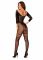 Сітчастий бодістокінг з імітацією підв’язок Obsessive Bodystocking G329 XL/XXL, black, з доступом