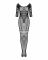 Сітчастий бодістокінг з імітацією підв’язок Obsessive Bodystocking G329 XL/XXL, black, з доступом